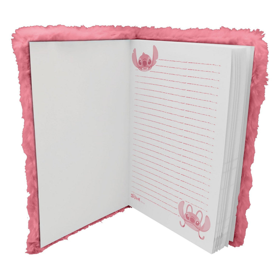 Disney Stitch & Angel Plush Red Notebook ST00081