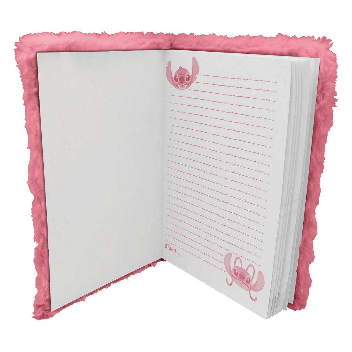 Disney Stitch & Angel Plush Red Notebook ST00081