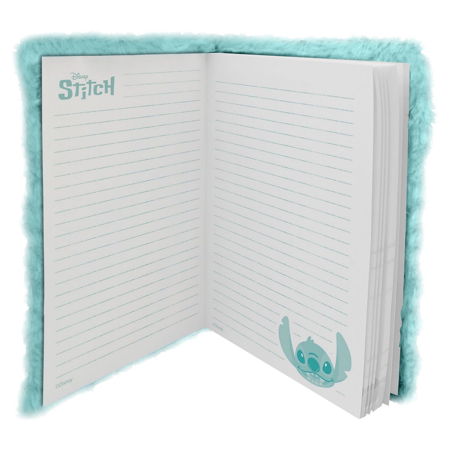 Disney Stitch Fluffy Diary Turquoise ST00117