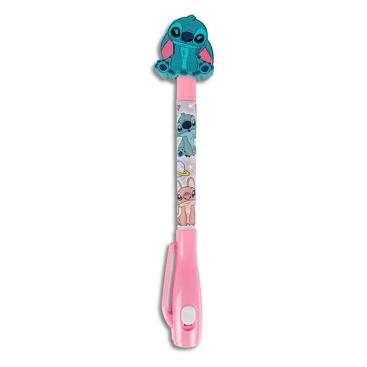 Pen with cartoon character on a white background