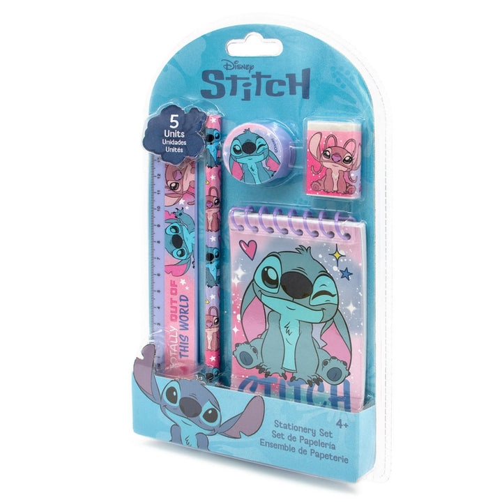 Disney Stitch stationery set packaging on a white background