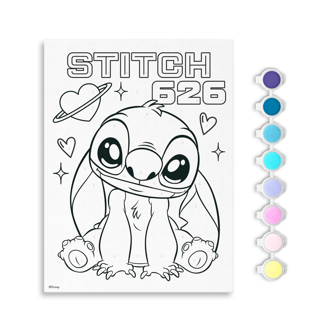 Coloring page of a cartoon character with color swatches on the side