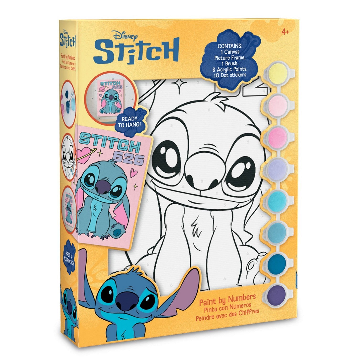 Disney Paint Your Canvas With 8 Watercolours Stitch ST00167