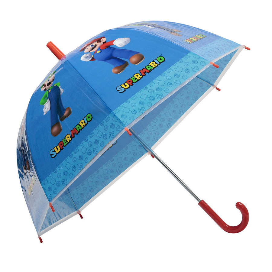 Gaming Nintendo Bell Umbrella 19" Manual Super Mario Turquoise SUMB7202