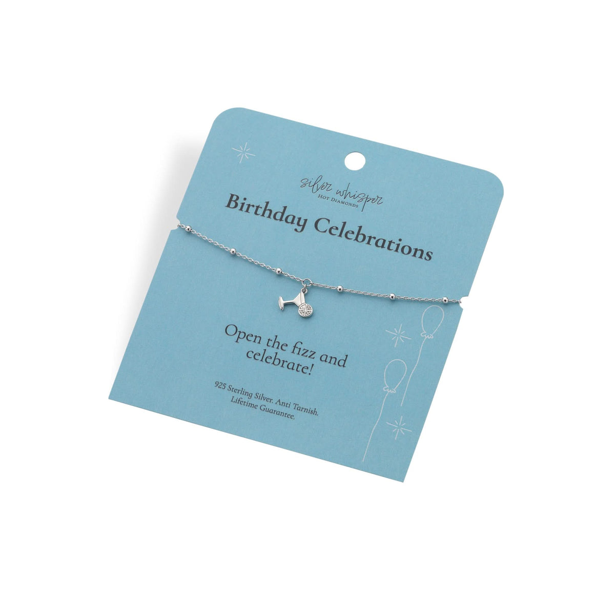 Silver Whisper Happy Birthday Bracelet SWB004