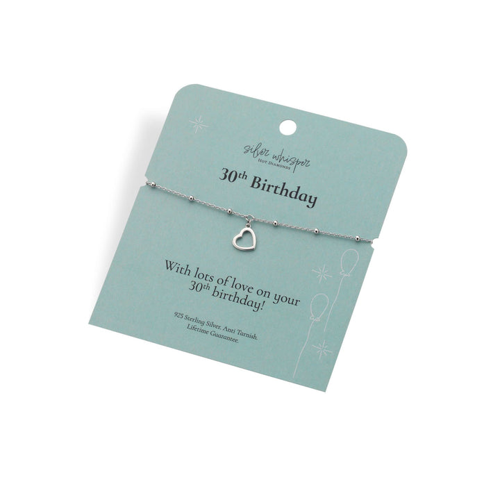 Silver Whisper 30th Bracelet SWB013