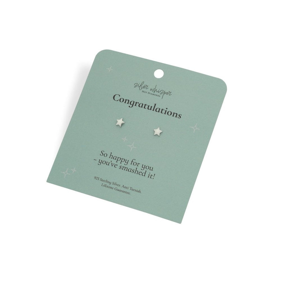 Silver Whisper Congratulations Earrings SWE003