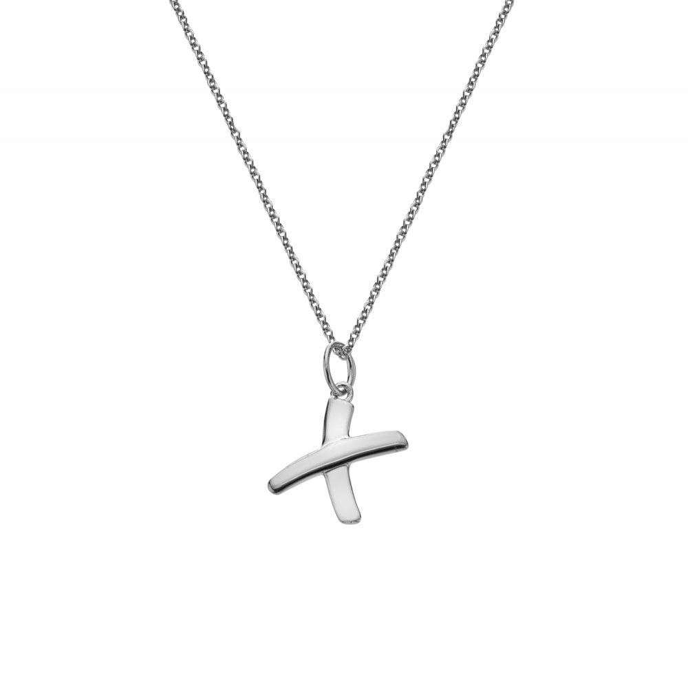 Silver cross pendant necklace 