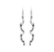 Luxury Dew Long Twisted Drops 68414HP in elegant design, showcasing the beauty of sterling silver Drops, perfect for lasting jewelry craftsmanship.