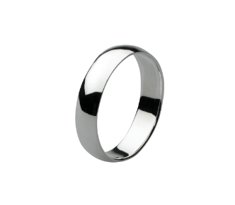 Elegant Dew 5mm D-Shaped Ring 2002HP, a luxury sterling silver ring that embodies sophistication and timeless beauty.