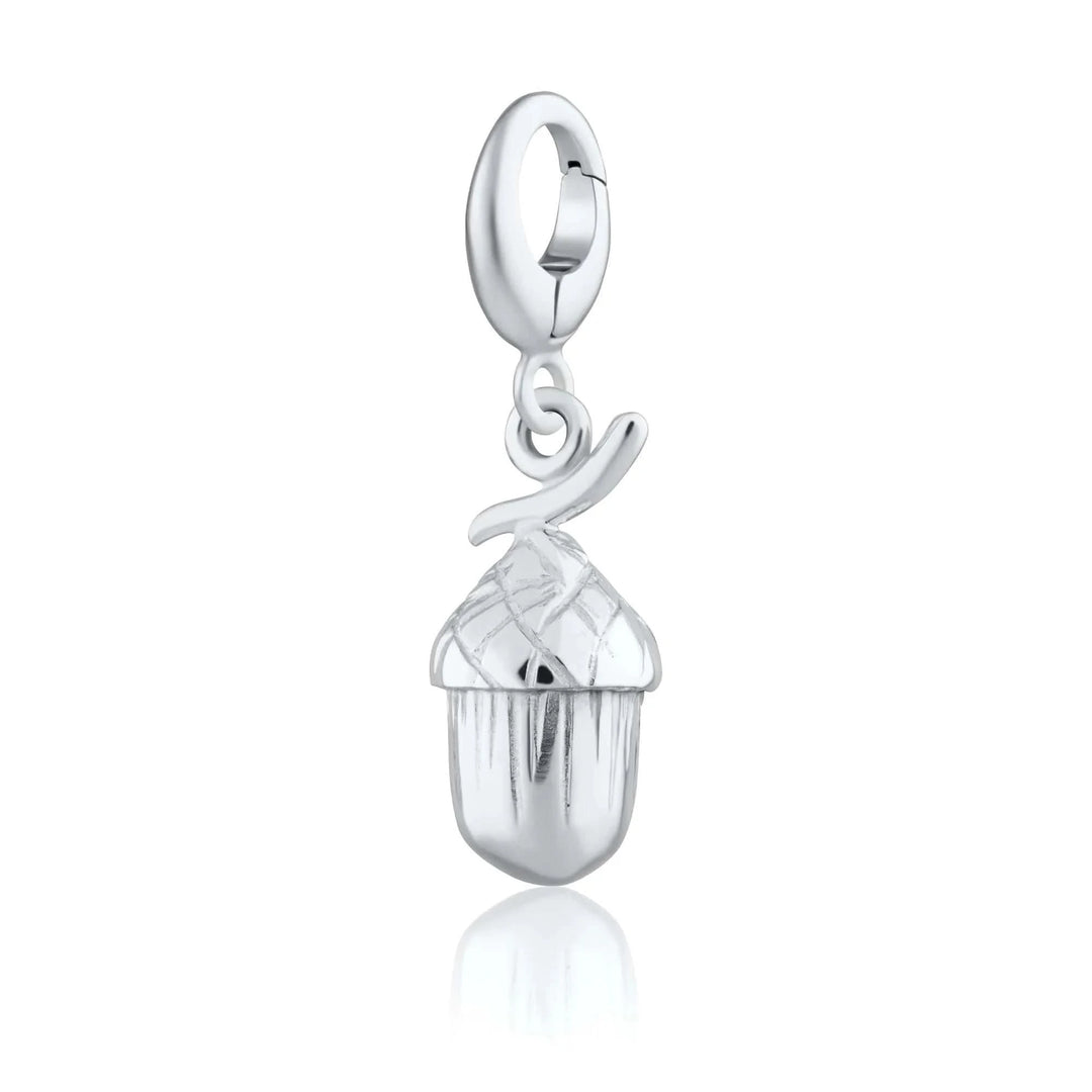 Silver Acorn Charm CSAC