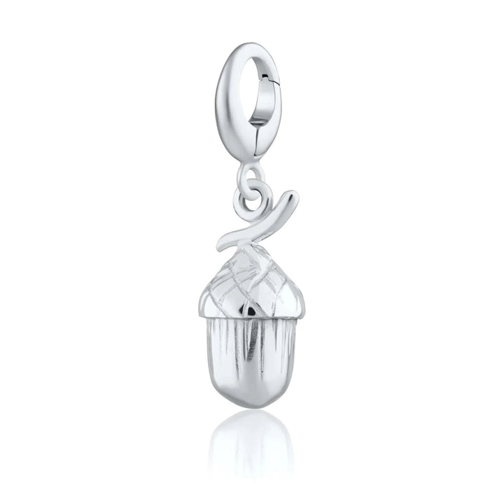 Silver Acorn Charm CSAC