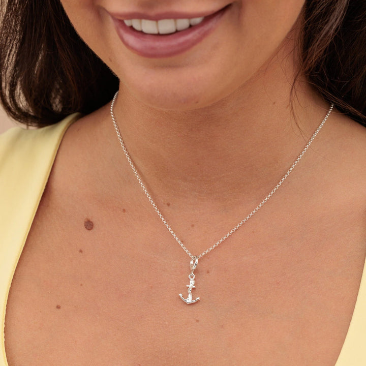 Silver Anchor Necklace CNSAN-1