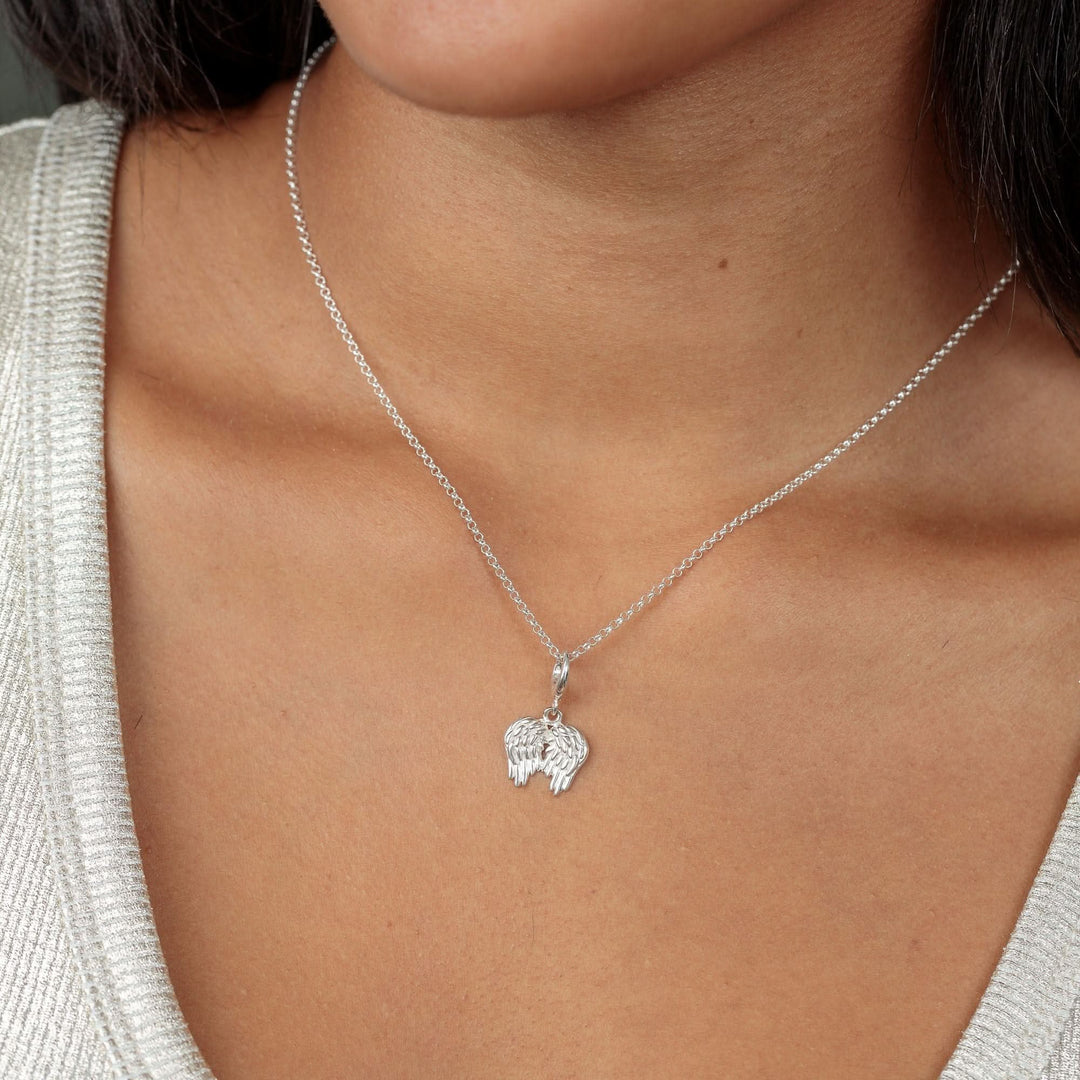 Silver Angel Wings Charm CSAS