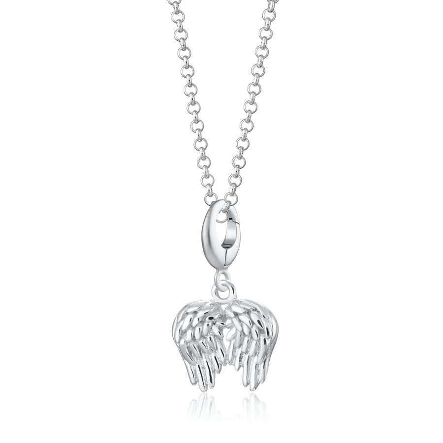 Silver Angel Wings Necklace CNSAS-1
