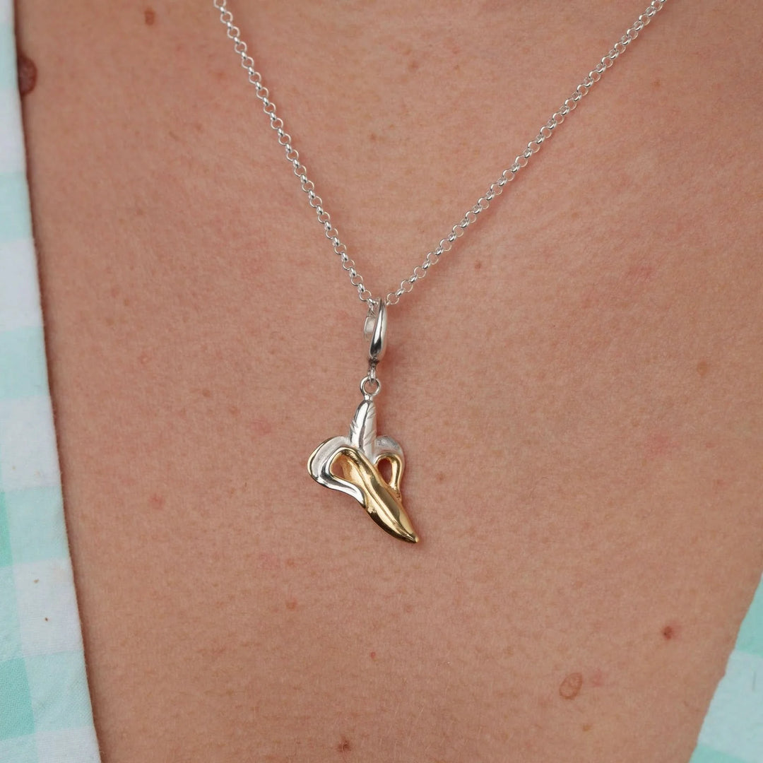 Silver Banana Charm CSBAN