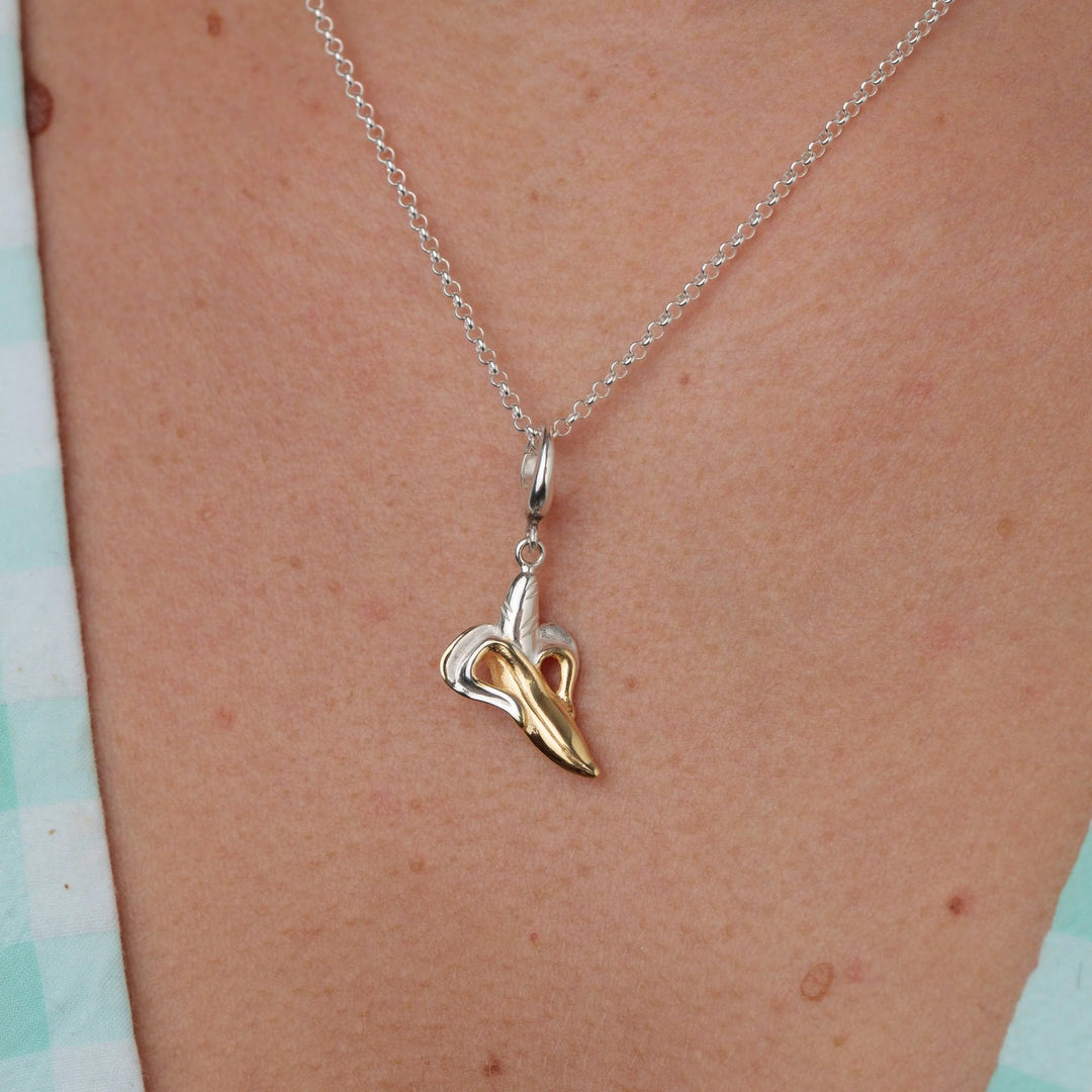 Silver Banana Necklace CNSBAN-1