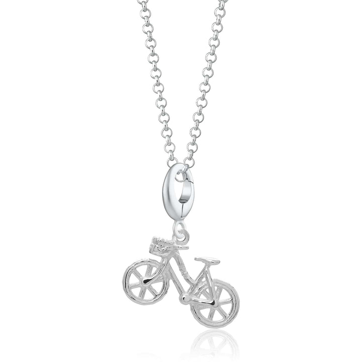 Silver Bicycle Necklace CNSBIC-1