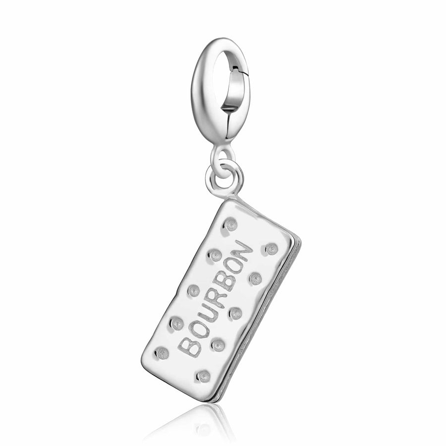 Silver Bourbon Biscuit Charm CSBON