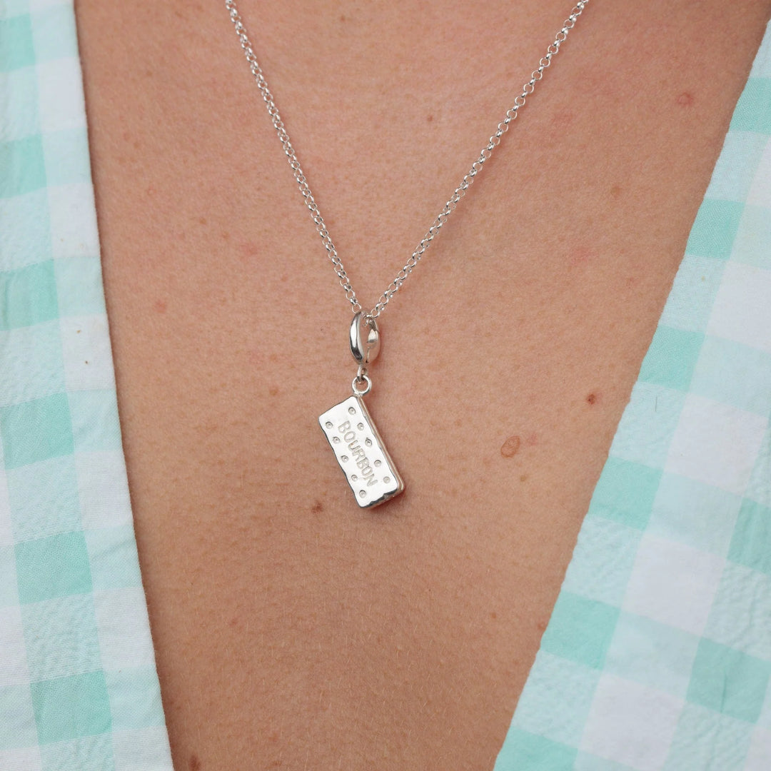 Silver Bourbon Biscuit Necklace CNSBON-1