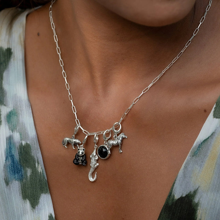 Silver Box Link Chain Necklace CHSBL