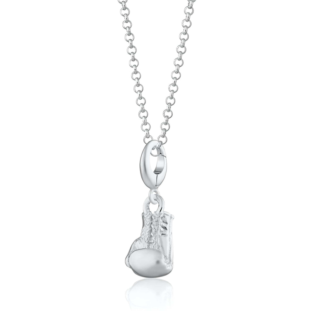 Silver Boxing Glove Necklace CNSBOX-1