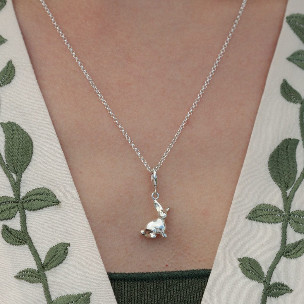Silver Bunny Necklace CNSBU-1