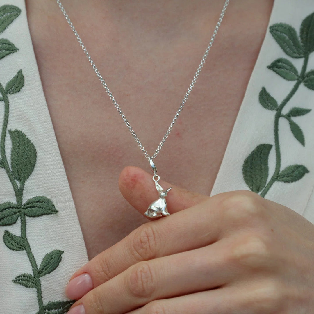 Silver Bunny Necklace CNSBU-1