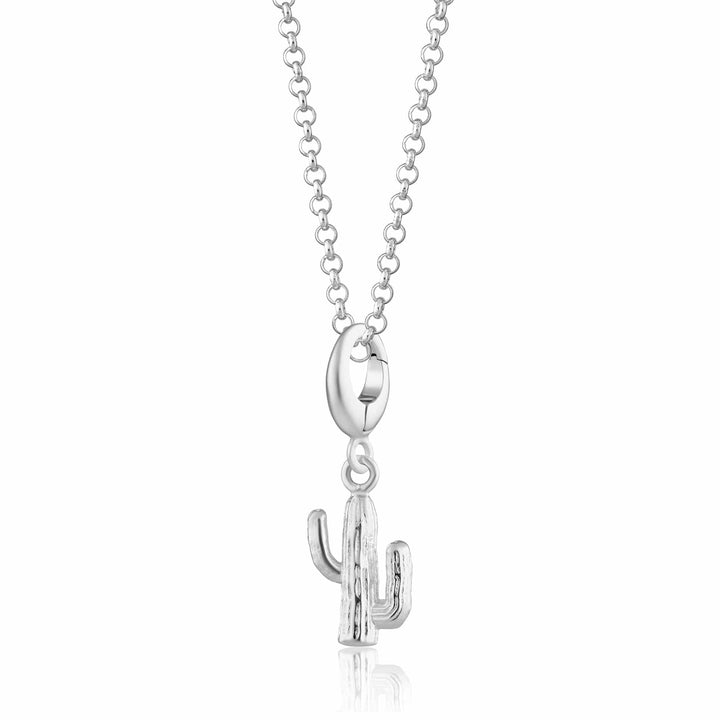 Silver Cactus Charm Necklace CNSCAC-1