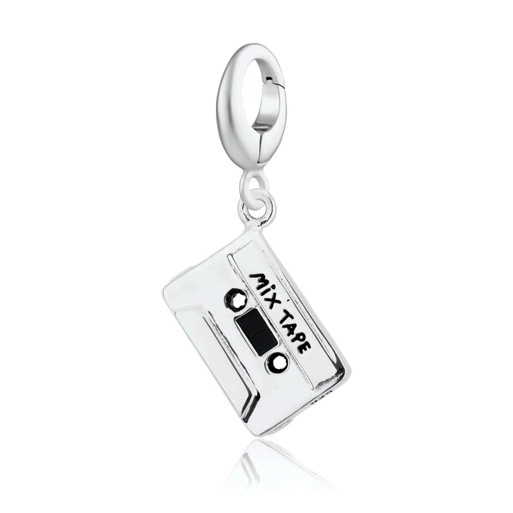 Silver Cassette Tape Charm CSTAPE