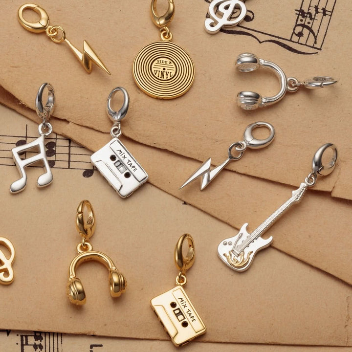 Silver Cassette Tape Charm CSTAPE