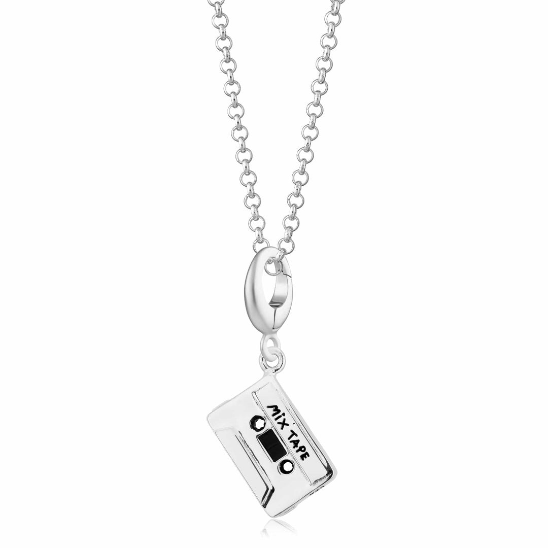 Silver Cassette Tape Necklace CNSTAPE-1