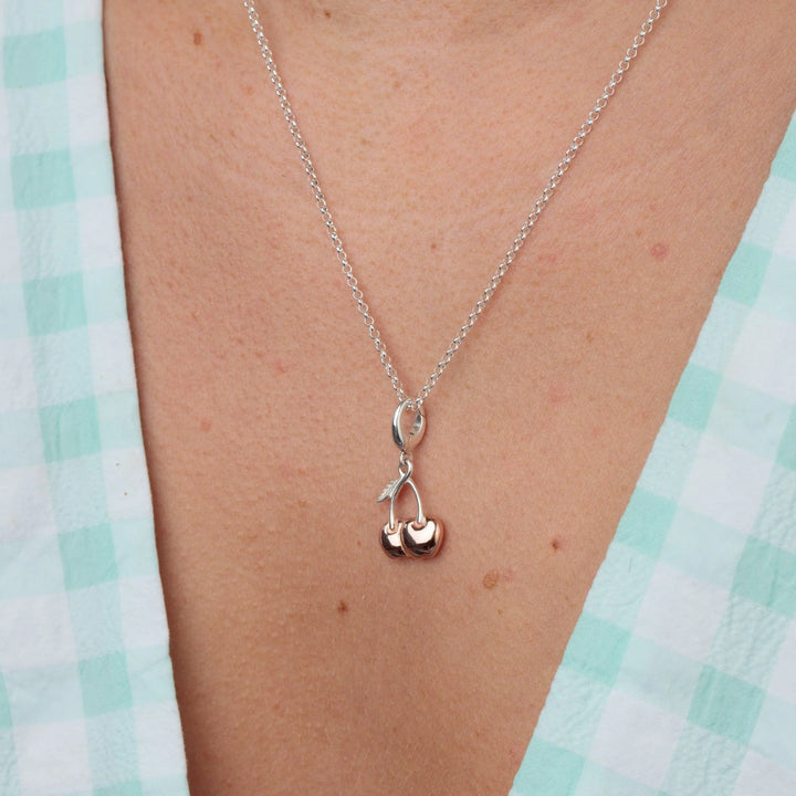 Silver Cherry Necklace CNSCHE-1