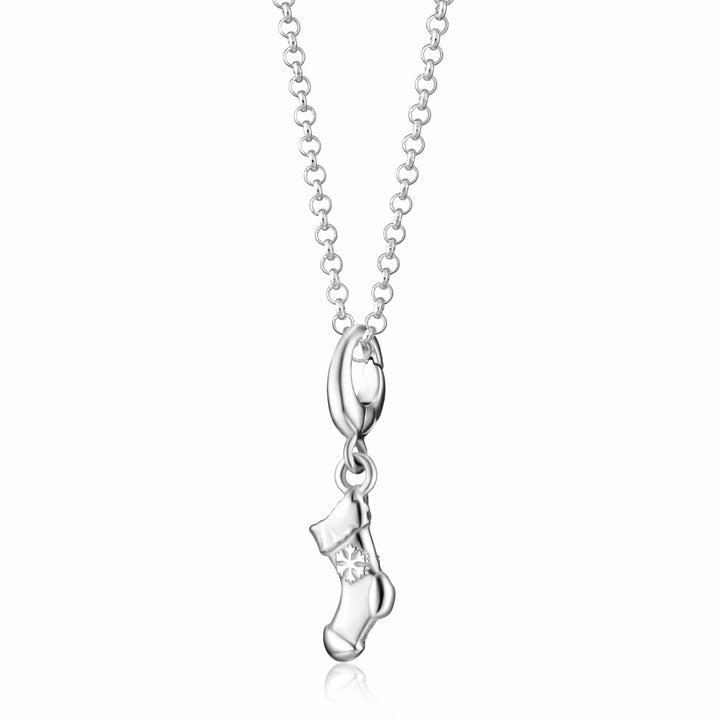 Silver Christmas Stocking Necklace CNSSTK-1