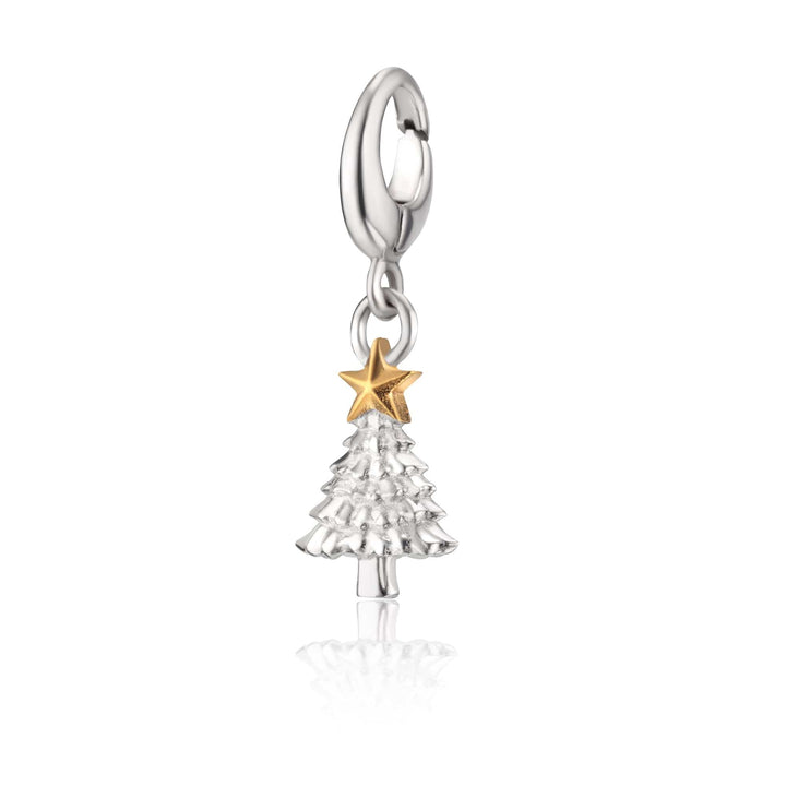 Silver Christmas Tree Charm CSXM