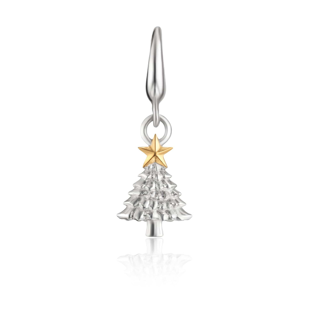 Silver Christmas Tree Charm CSXM