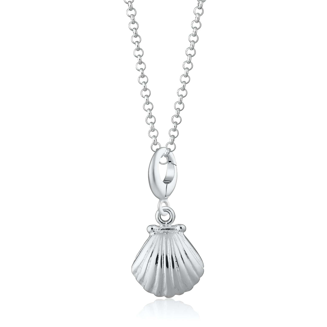 Silver Clam Shell Necklace CNSCS-1