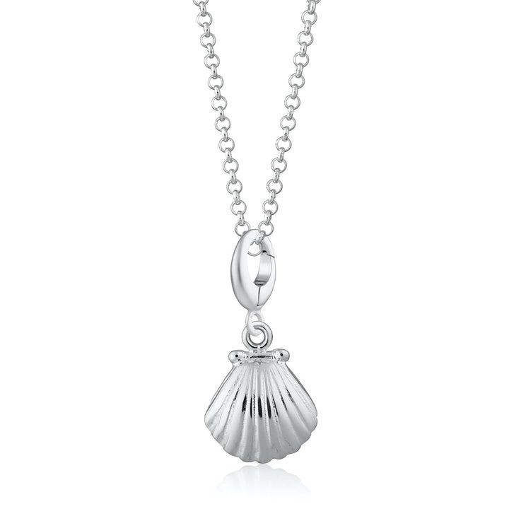 Silver Clam Shell Necklace CNSCS-1
