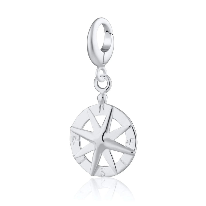 Silver Compass Charm CSCP