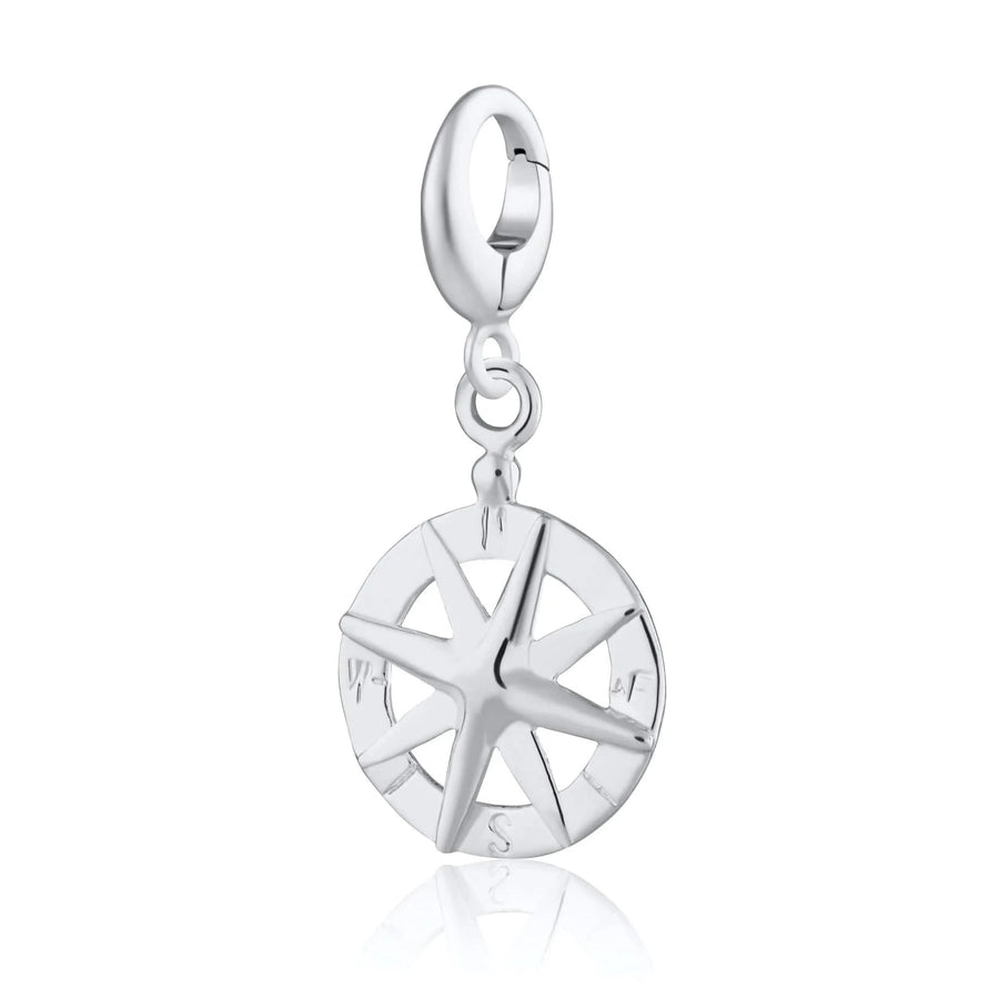 Silver Compass Charm CSCP