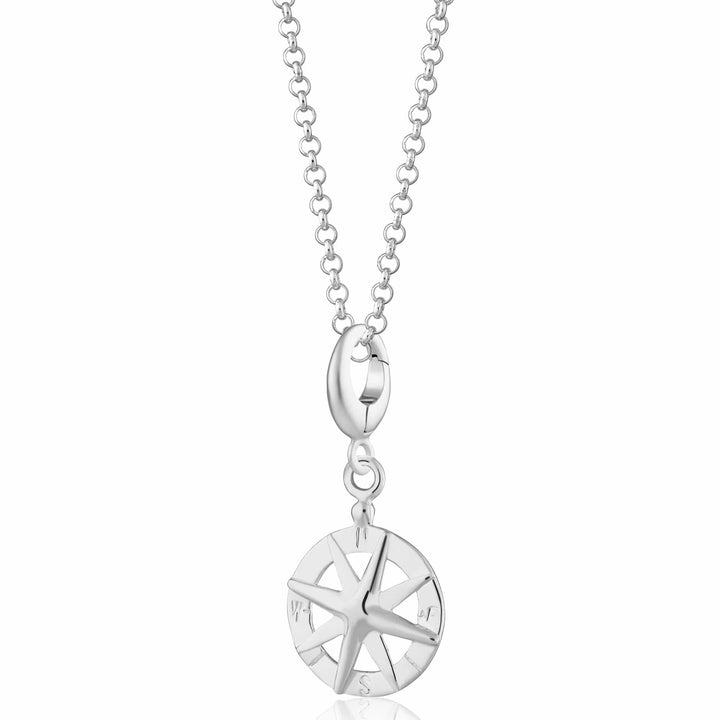 Silver Compass Necklace CNSCP-1