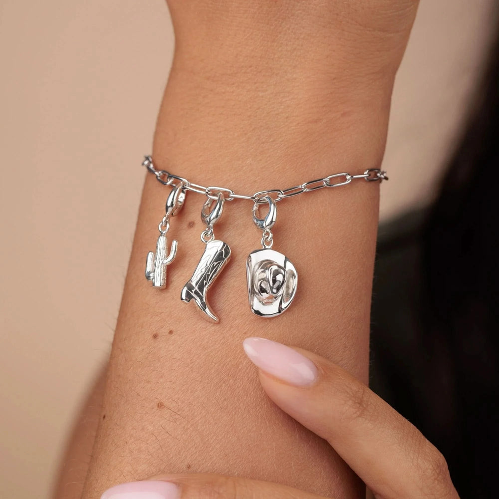 Silver Cowboy Boot Charm CSCOBO