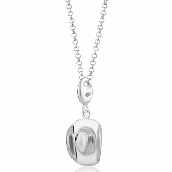 Silver Cowboy Hat Necklace CNSCOHT-1