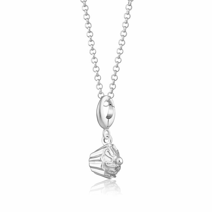 Silver Cupcake Necklace CNSCC-1