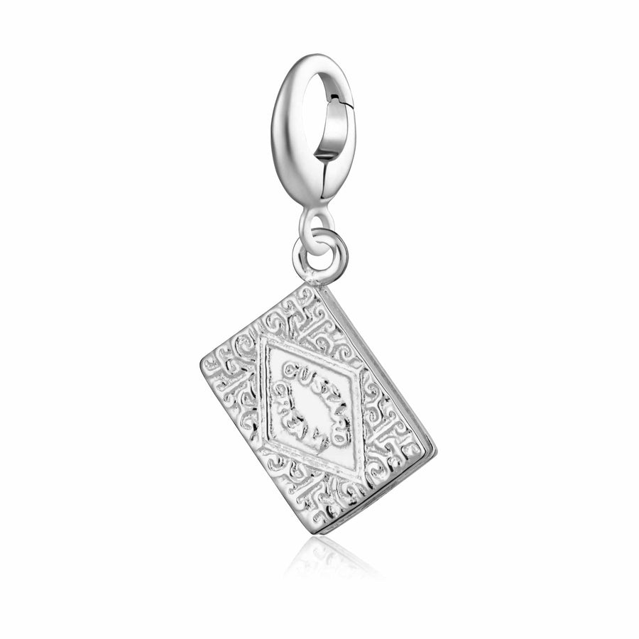 Silver Custard Cream Charm CSBC