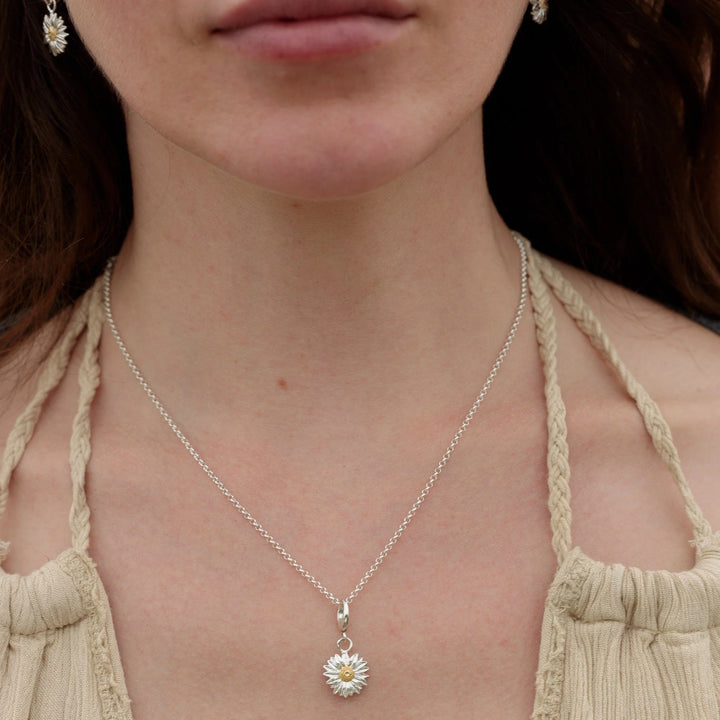 Silver Daisy Necklace CNSDA-1