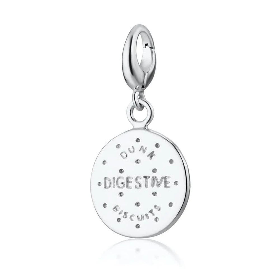 Silver Digestive Biscuit Charm CSDG