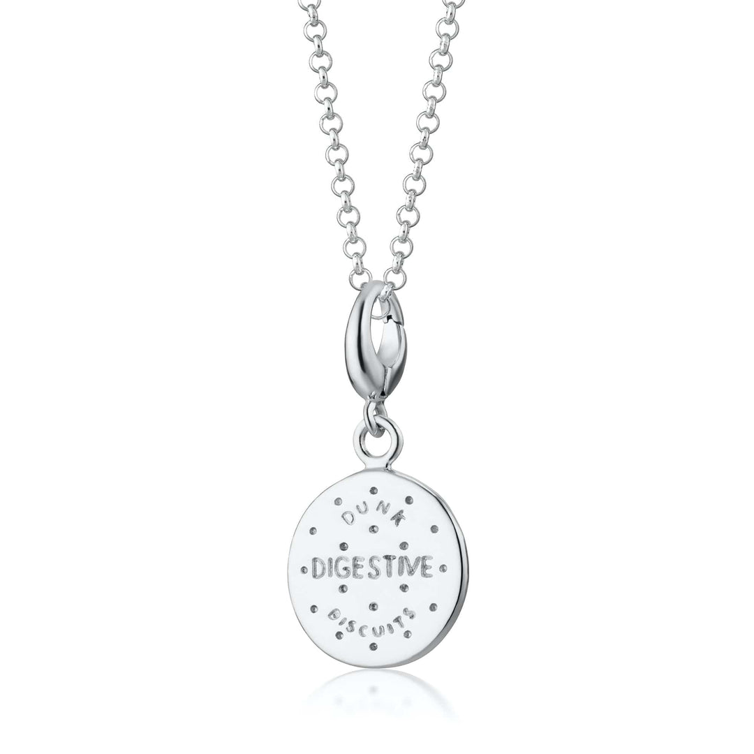 Silver Digestive Biscuit Necklace CNSDG-1