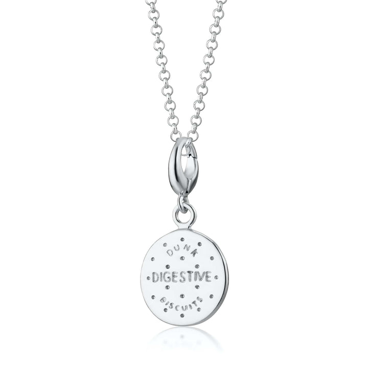 Silver Digestive Biscuit Necklace CNSDG-1