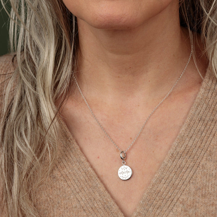 Silver Digestive Biscuit Necklace CNSDG-1